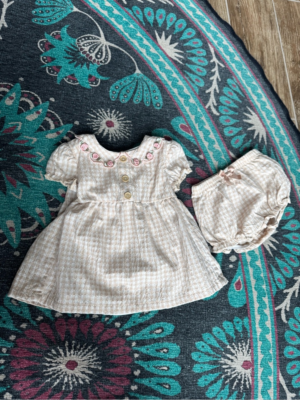 Sweet Baby Dress with Bloomer Set
